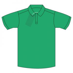 1111 Jade Fairtrade Cotton Polo Shirt with School logo.