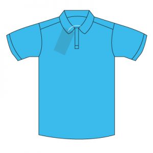 1111 Sky Fairtrade Cotton Polo Shirt with School logo.