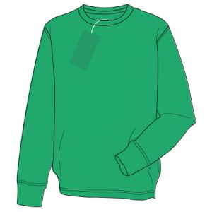 Highfield Church of England Primary School Jade Fairtrade Cotton/Poly Sweatshirt with School logo.