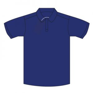 Cantell Navy Fairtrade Cotton/Poly Polo Shirt with School logo. ( Size Small to XLarge)