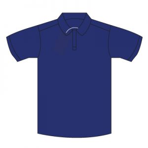 Cantell Navy Fairtrade Cotton/Poly Polo Shirt with School logo. ( Size Small to XLarge) 