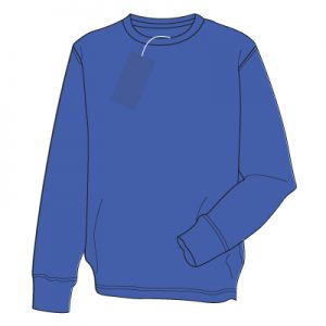 Banister Primary School Royal Fairtrade Cotton/Poly Sweatshirt  with School logo. 