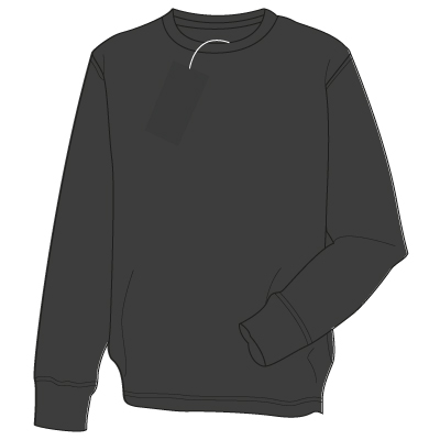 Bartley Black Fairtrade Cotton/Poly Sweatshirt with School logo.