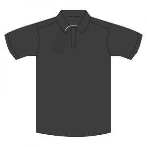 Cantell Black Fairtrade Cotton/Poly Polo Shirt with School logo. ( Size 9-10 to XSmall )