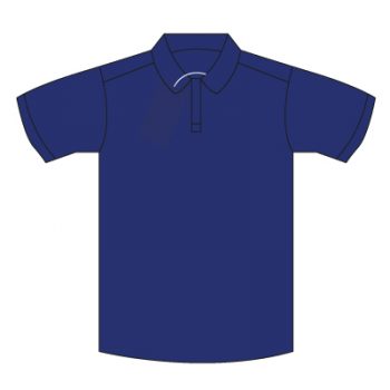 Craiglockhart Primary School Navy Fairtrade Cotton/Poly Polo Shirt with School logo.