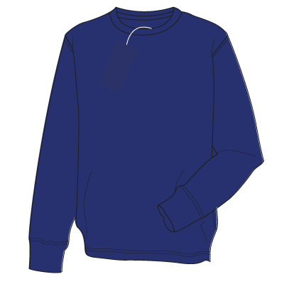 Craiglockhart Navy Fairtrade Cotton/Poly Sweatshirt  with School logo.