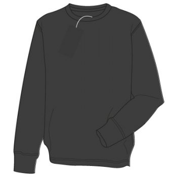 Juniper green Black Fairtrade Cotton/Poly Sweatshirt with School logo.