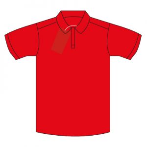 Freemantle CofE School  Red Fairtrade Cotton/Poly Polo Shirt with School logo. 