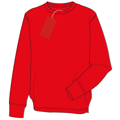 Freemantle CofE School Red Fairtrade Cotton/Poly Sweatshirt with School logo.
