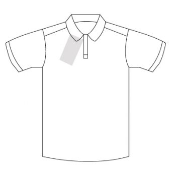 Lenzie Meadow Primary White Fairtrade Cotton/Poly Polo Shirt with School logo.