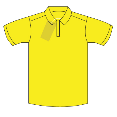 Aberlour Primary Yellow Fairtrade Cotton/Poly Polo Shirt with School logo.