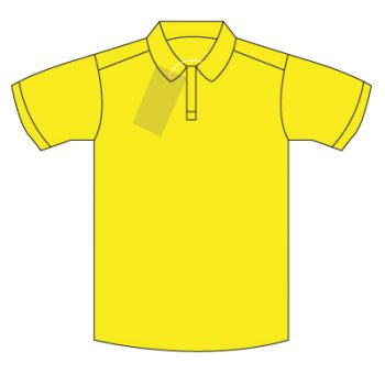 Hounsdown Yellow Fairtrade Cotton/Poly PE Polo Shirt with School logo. (Size Small - XLge)