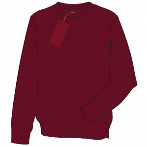 Cheam Fileds Burgundy Sweatshirt Fairtrade Cotton/Poly Sweatshirt with School logo