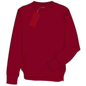 St Columba’s RC Primary Burgundy Sweatshirt Fairtrade Cotton/Poly Sweatshirt  with School logo.