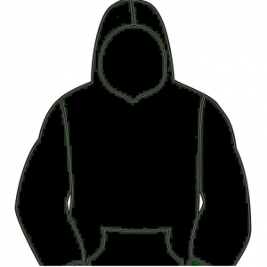 Ardnamurchan High School Black Cotton/Poly Hoodie with School logo.