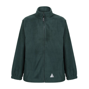 Holy Cross RC Primary School Bottle Green Fleece Jacket with School logo