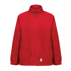 Freemantle CofE Community Academy Red Fleece Jacket with School logo