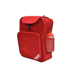 Undy Primary School Red Backpack with School Logo