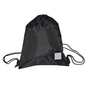St Mark's Primary School Black PE Bag with School Logo (optional)