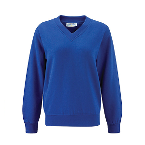 Shawley Community Primary School Royal V-Neck PE Sweatshirt Plain