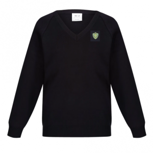 St Anne's School V Neck Navy Knitted Jumper with School logo
