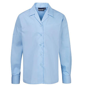 St Anne's School Sky Blue Blouse Long Sleeve