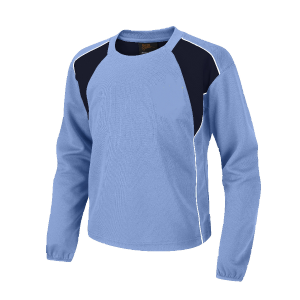 St Anne's School PE Panelled Sky Polo Shirt long sleeve with school logo