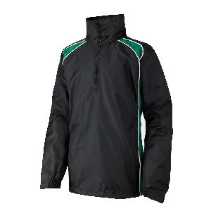 Bitterne Park School PE Emerald/Black PE 1/4 Zip Jacket with school logo